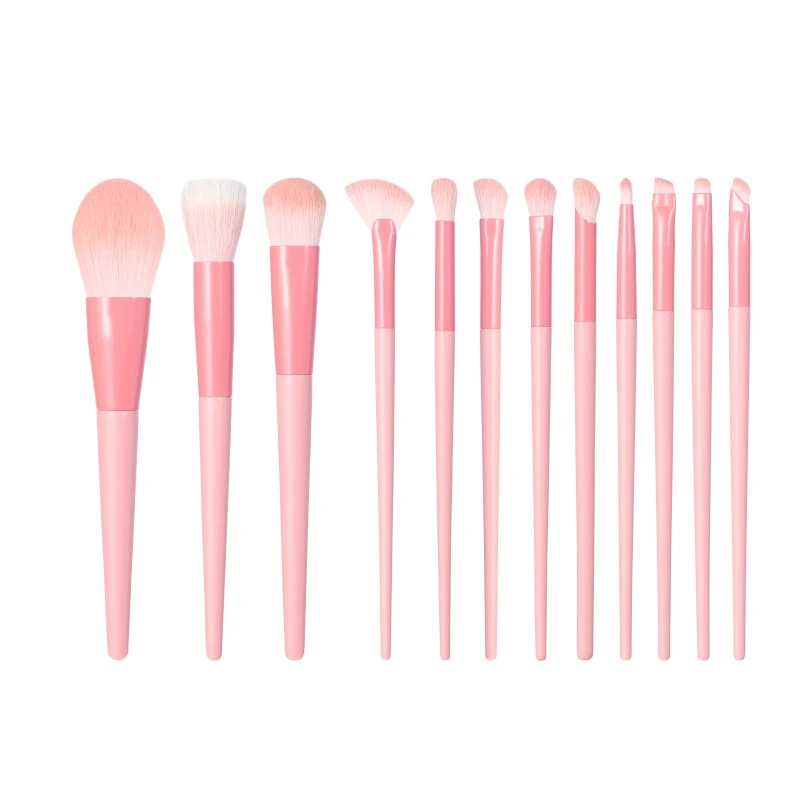 Juego de brochas de maquillaje personalizado de 12 piezas