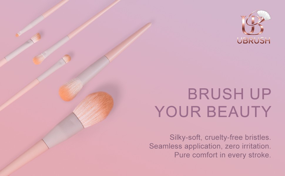 Juego de brochas de maquillaje profesional de 6 piezas