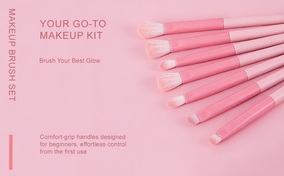 Juego de brochas de maquillaje personalizado de 12 piezas