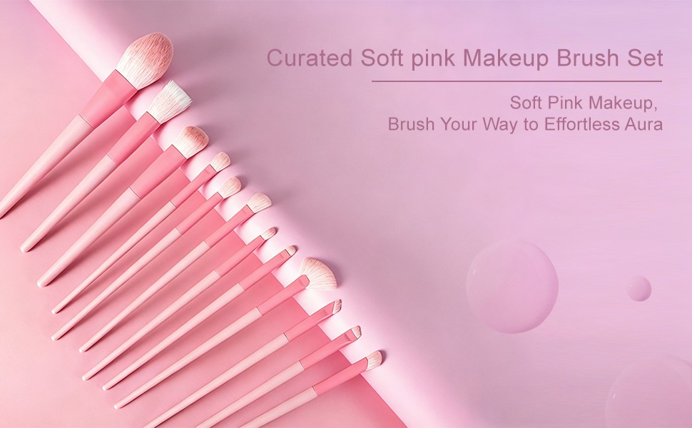 Juego de brochas de maquillaje personalizado de 12 piezas