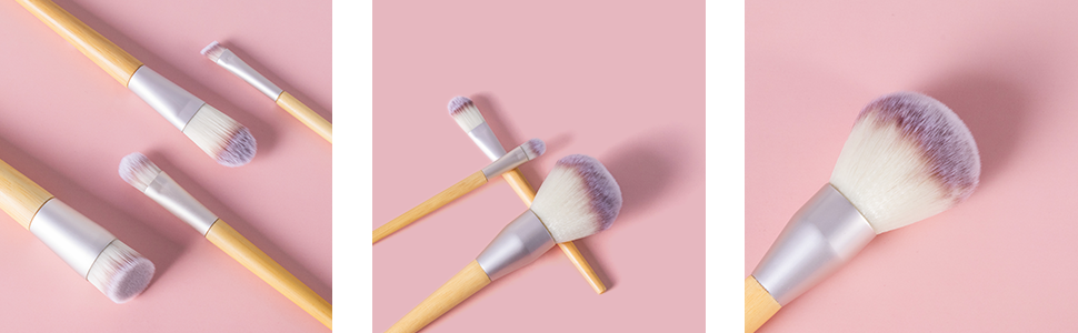 Juego de brochas de maquillaje ecológicas de 5 piezas