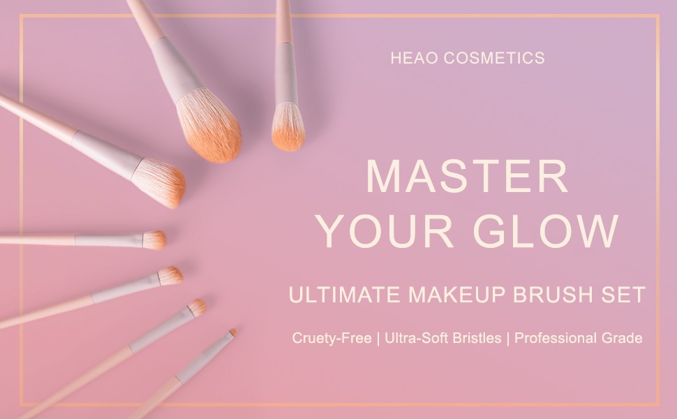 Juego de brochas de maquillaje profesional de 6 piezas